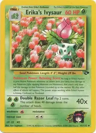 Erika's Ivysaur 41/132 Gym Challenge