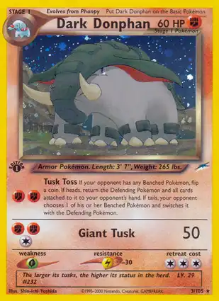 Dark Donphan 3/105 Neo Destiny 1st Edition