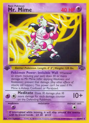 Mr. Mime 22/64 Jungle 1st Edition