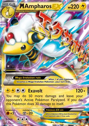 M Ampharos-EX 28/98 Ancient Origins