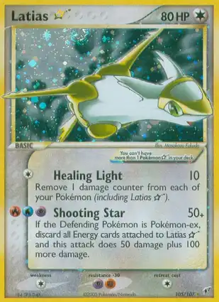 Latias ☆ 105/107 EX Deoxys