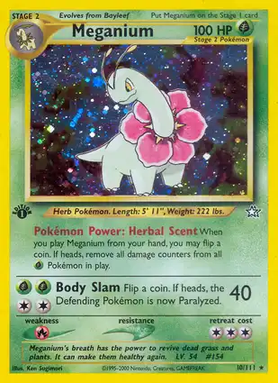 Meganium 10/111 Neo Genesis 1st Edition