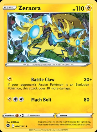 Zeraora 056/195 Silver Tempest