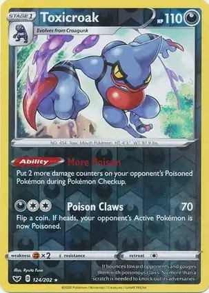 Toxicroak 124/202 Sword & Shield