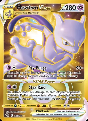 Mewtwo VSTAR 086/078 Pokémon GO
