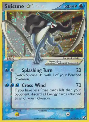 Suicune ☆ 115/115 EX Unseen Forces