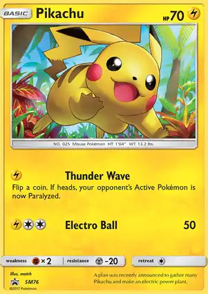 Pikachu SM76 Sun & Moon Promos