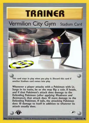 Vermilion City Gym 120/132 Gym Heroes 1st Edition