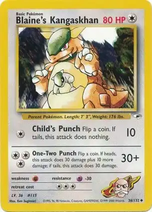 Blaine's Kangaskhan 36/132 Gym Heroes