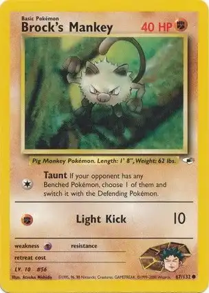 Brock's Mankey 67/132 Gym Heroes