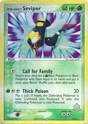 Team Aqua's Seviper 17/95 EX Team Magma vs Team Aqua