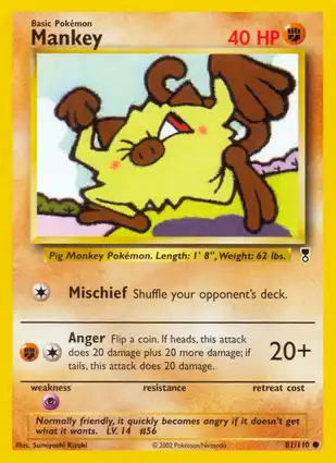 Mankey 81/110 Legendary Collection