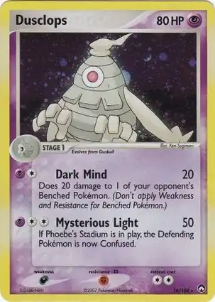 Dusclops 14/108 EX Power Keepers