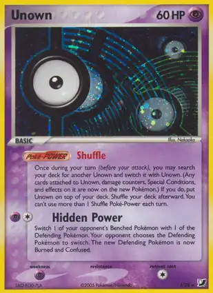 Unown I/28 EX Unseen Forces