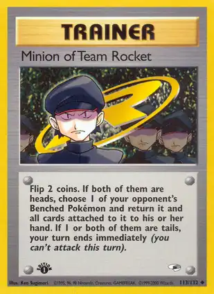 Minion of Team Rocket 113/132 Gym Heroes 1st Edition