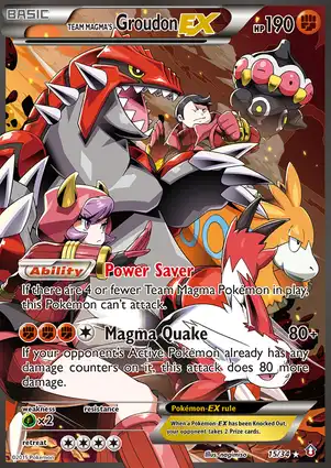 Team Magma's Groudon-EX 15/34 Double Crisis