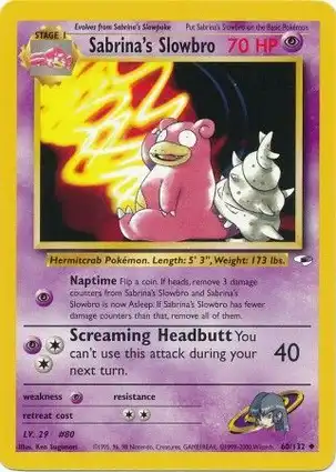 Sabrina's Slowbro 60/132 Gym Heroes