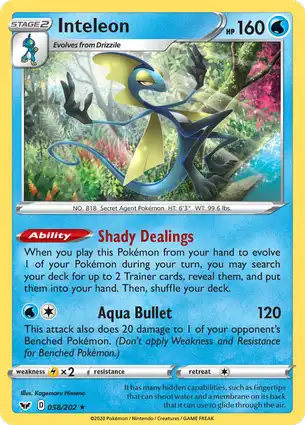 Inteleon 058/202 Sword & Shield