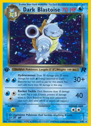 Dark Blastoise 3/82 Team Rocket 1st Edition