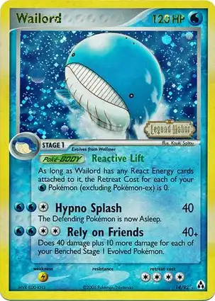 Wailord 14/92 EX Legend Maker