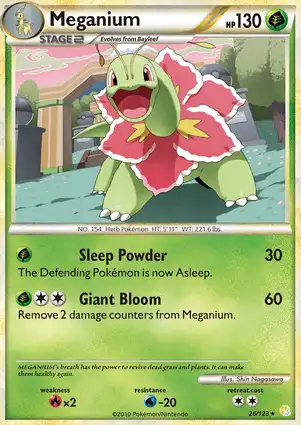 Meganium 26/123 HeartGold & SoulSilver