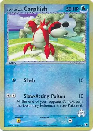 Team Aqua's Corphish 51/95 EX Team Magma vs Team Aqua