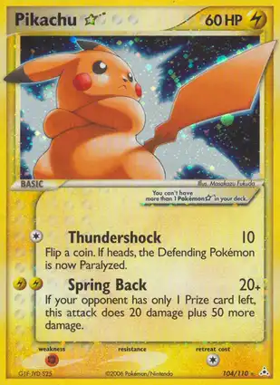 Pikachu ☆ 104/110 EX Holon Phantoms