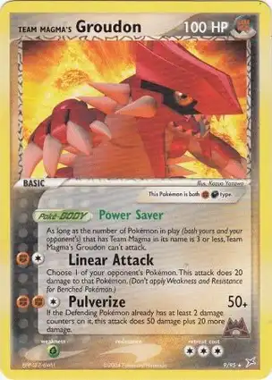 Team Magma's Groudon 9/95 EX Team Magma vs Team Aqua