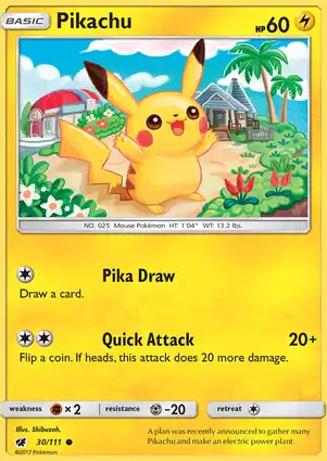 Pikachu 30/111 Crimson Invasion