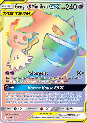 Gengar & Mimikyu-GX 186/181 Team Up