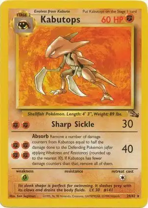 Kabutops 24/62 Fossil