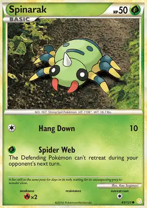 Spinarak 83/123 HeartGold & SoulSilver