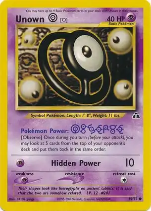 Unown [O] 69/75 Neo Discovery