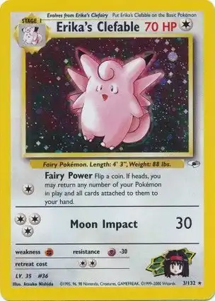 Erika's Clefable 3/132 Gym Heroes