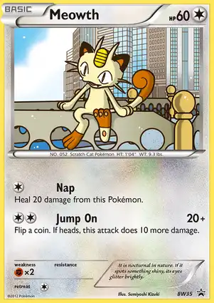 Meowth BW35 Black & White Promos