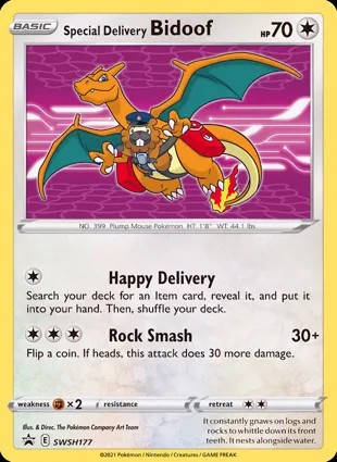 Special Delivery Bidoof SWSH177 Sword & Shield Promos