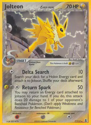 Jolteon 7/113 EX Delta Species