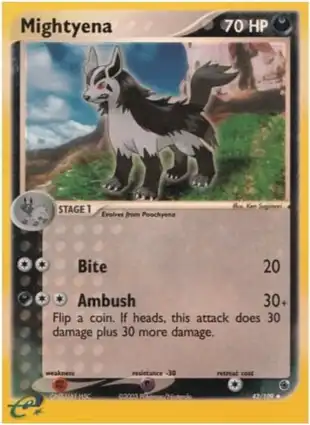Mightyena 42/109 EX Ruby & Sapphire