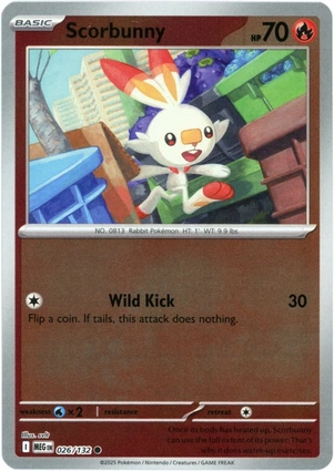 Scorbunny 026/132 Mega Evolution