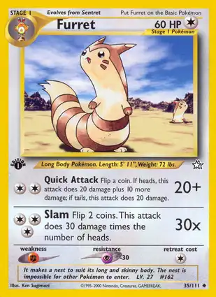 Furret 35/111 Neo Genesis 1st Edition