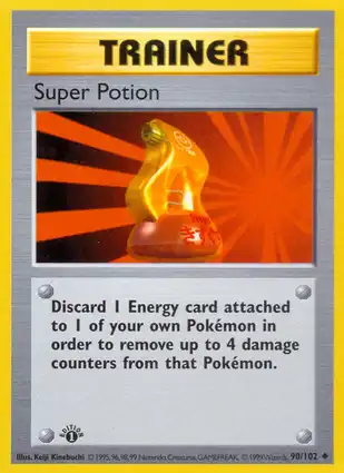 Super Potion 90/102 Base Set 1st Edition
