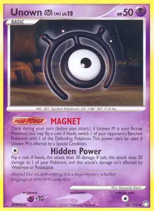 Unown M 66/123 Mysterious Treasures