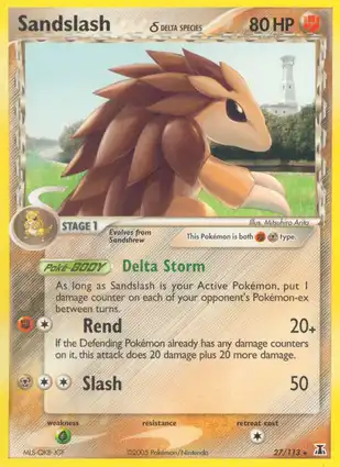 Sandslash 27/113 EX Delta Species