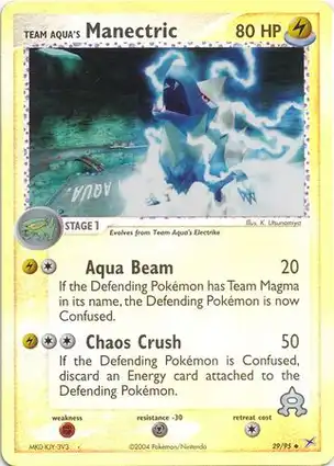Team Aqua's Manectric 29/95 EX Team Magma vs Team Aqua