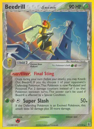 Beedrill 1/113 EX Delta Species