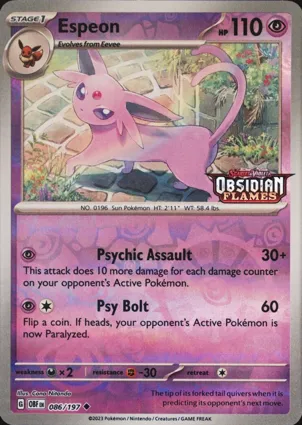 Espeon 086/197 Obsidian Flames