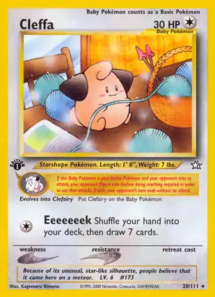 Cleffa 20/111 Neo Genesis 1st Edition
