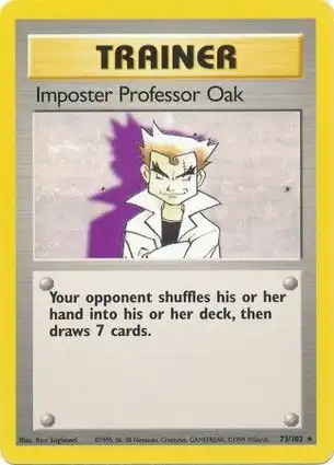 Impostor Professor Oak 73/102 Base Set Unlimited