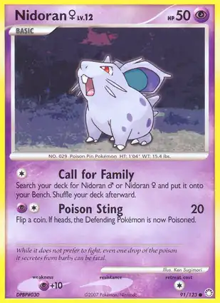 Nidoran ♀ 91/123 Mysterious Treasures