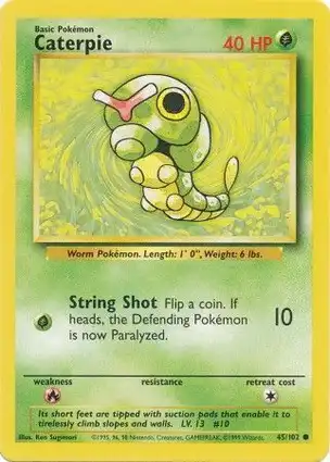 Caterpie 45/102 Base Set Unlimited